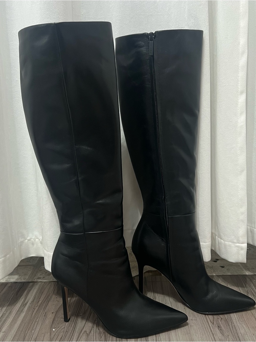 Veronica Beard Black Knee High Boots - Picture 2 of 5